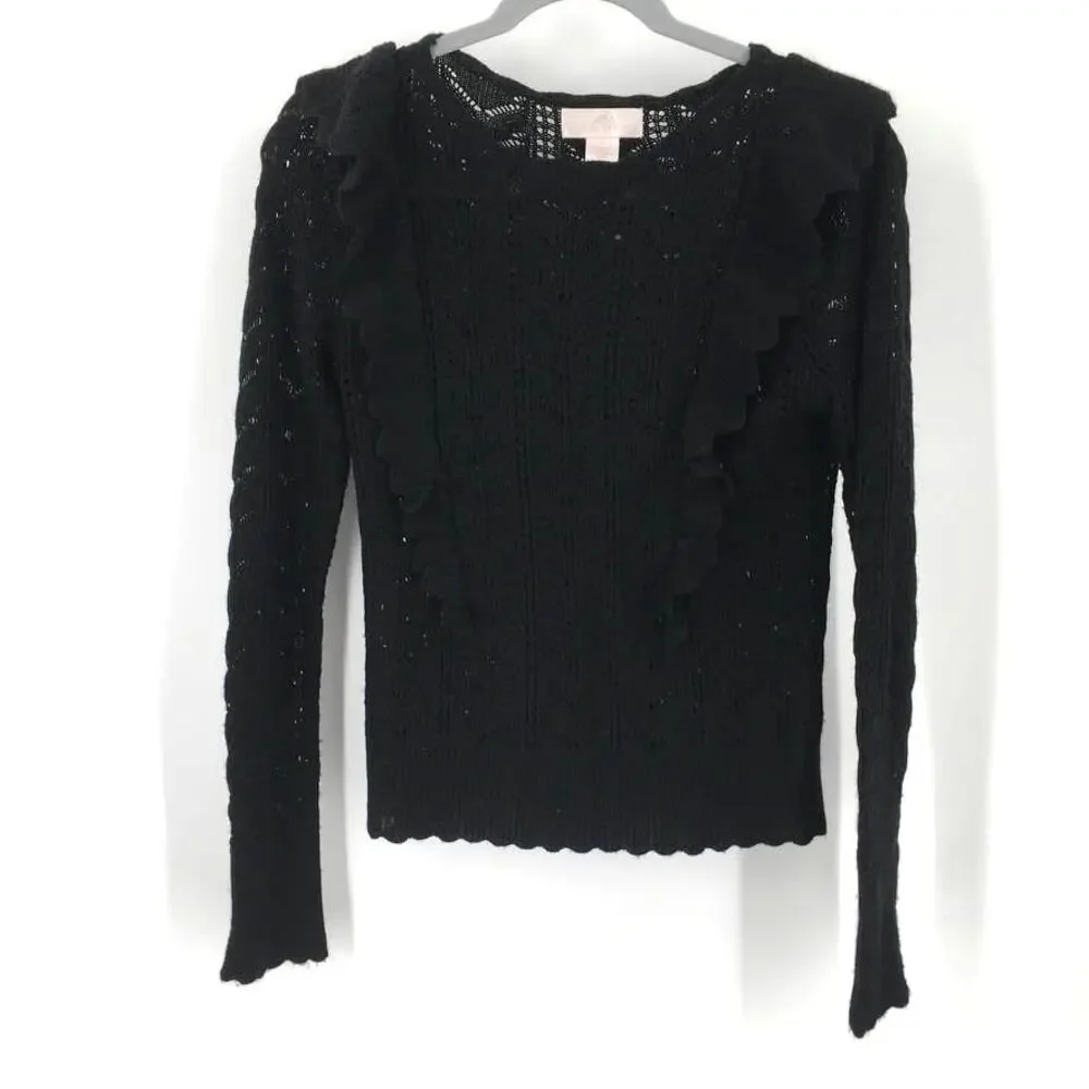 Rachel Parcell Pointelle Ruffle Sweater - Picture 3 of 8